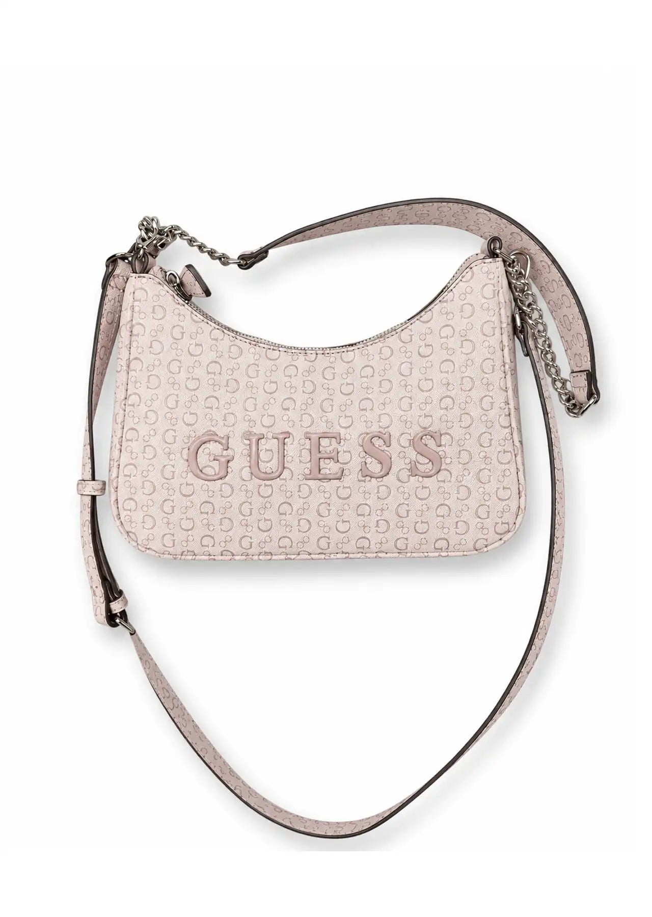 GUESS Noelle Mini Shoulder Bag Blush Logo