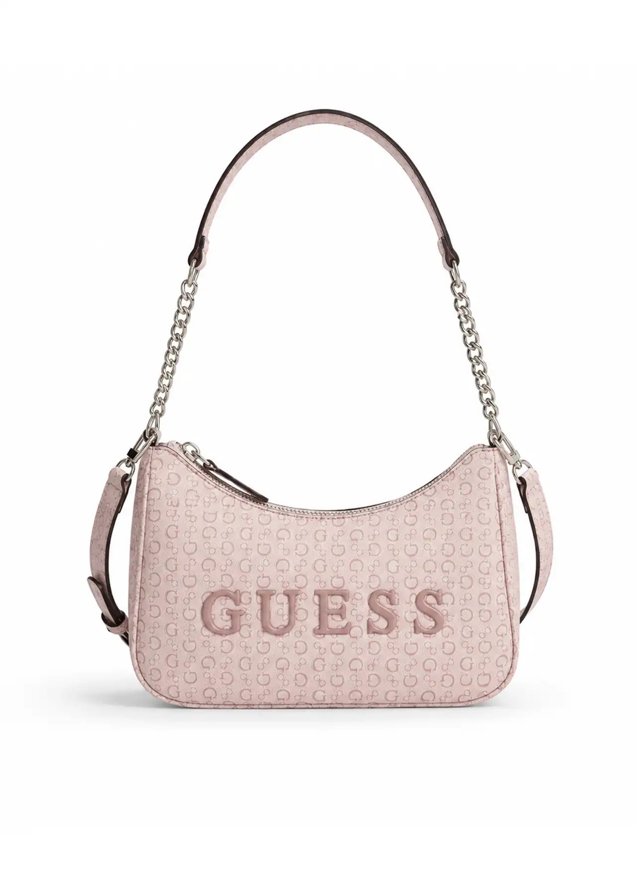 GUESS Noelle Mini Shoulder Bag Blush Logo