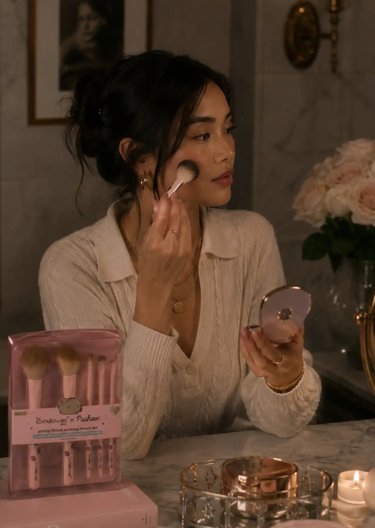 The Crème Shop x Pusheen Pretty Finish Makeup Brush Set, 5 Piece Limited Edition