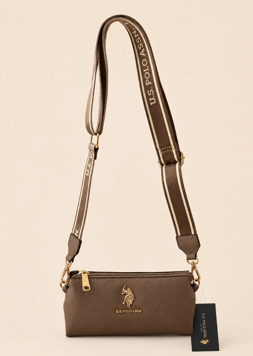 U.S. Polo Assn. Mini Crossbody Bag, Mocha Brown