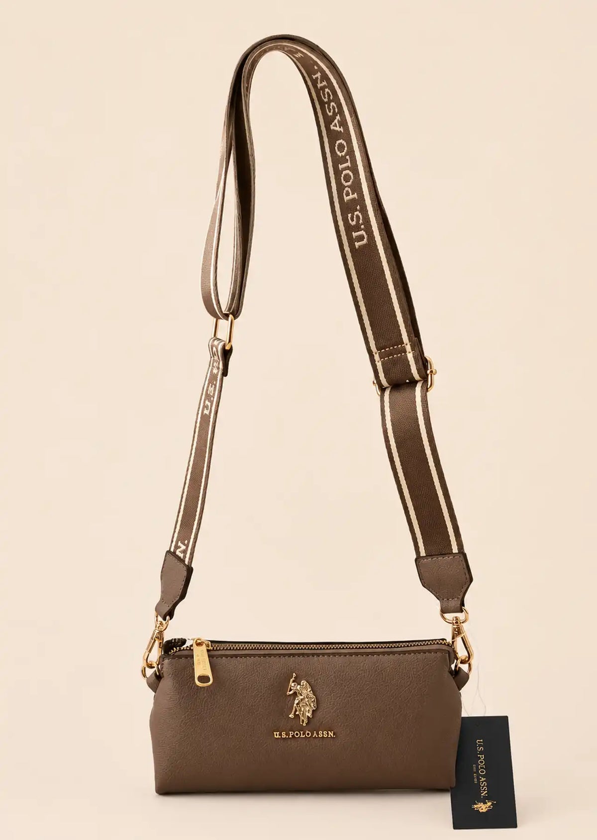 U.S. Polo Assn. Mini Crossbody Bag, Mocha Brown