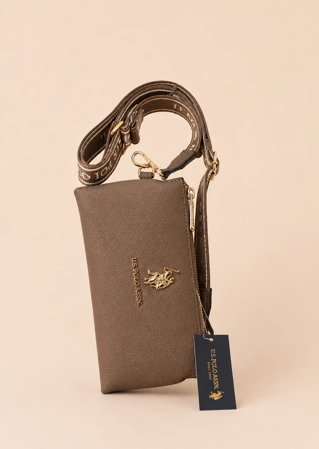 U.S. Polo Assn. Mini Crossbody Bag, Mocha Brown