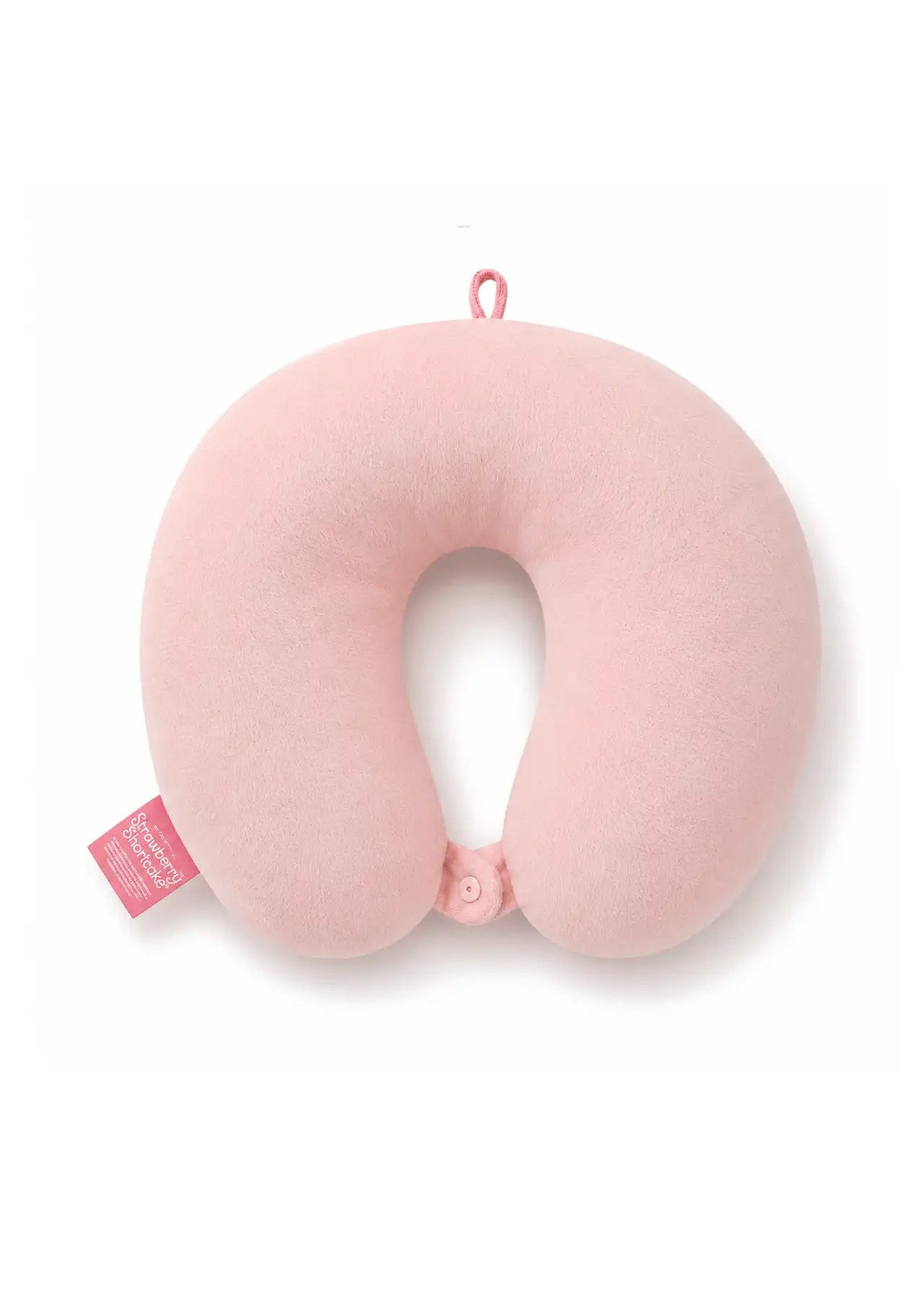 Strawberry Shortcake Travel Set, Super Soft Blanket & Memory Foam Neck Pillow Pink
