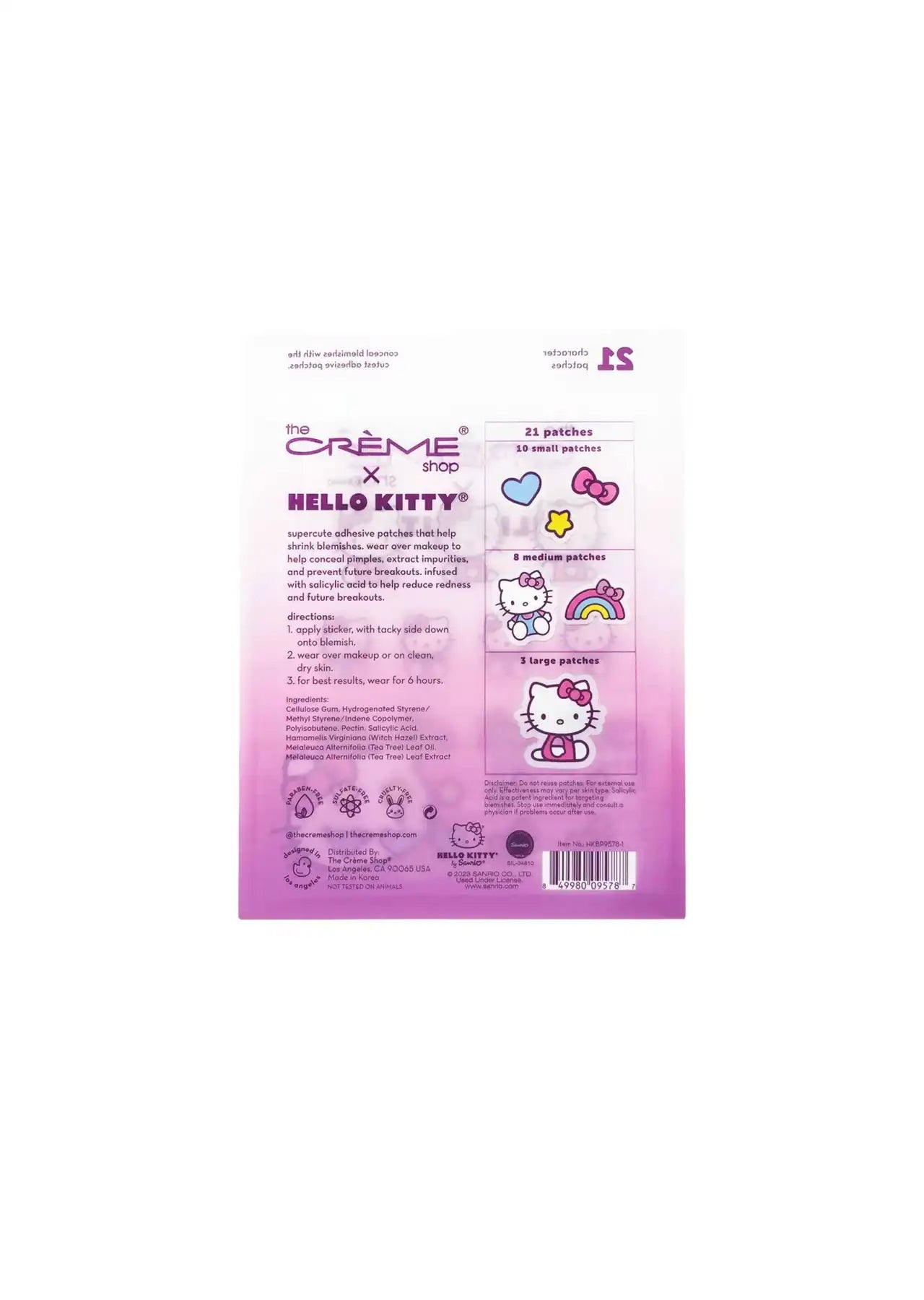The Crème Shop x Hello Kitty Supercute Skin Hydrocolloid Blemish Patches (21 Patches)