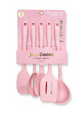 Juicy Couture 5-Piece Silicone Kitchen Utensil Set Blush Pink