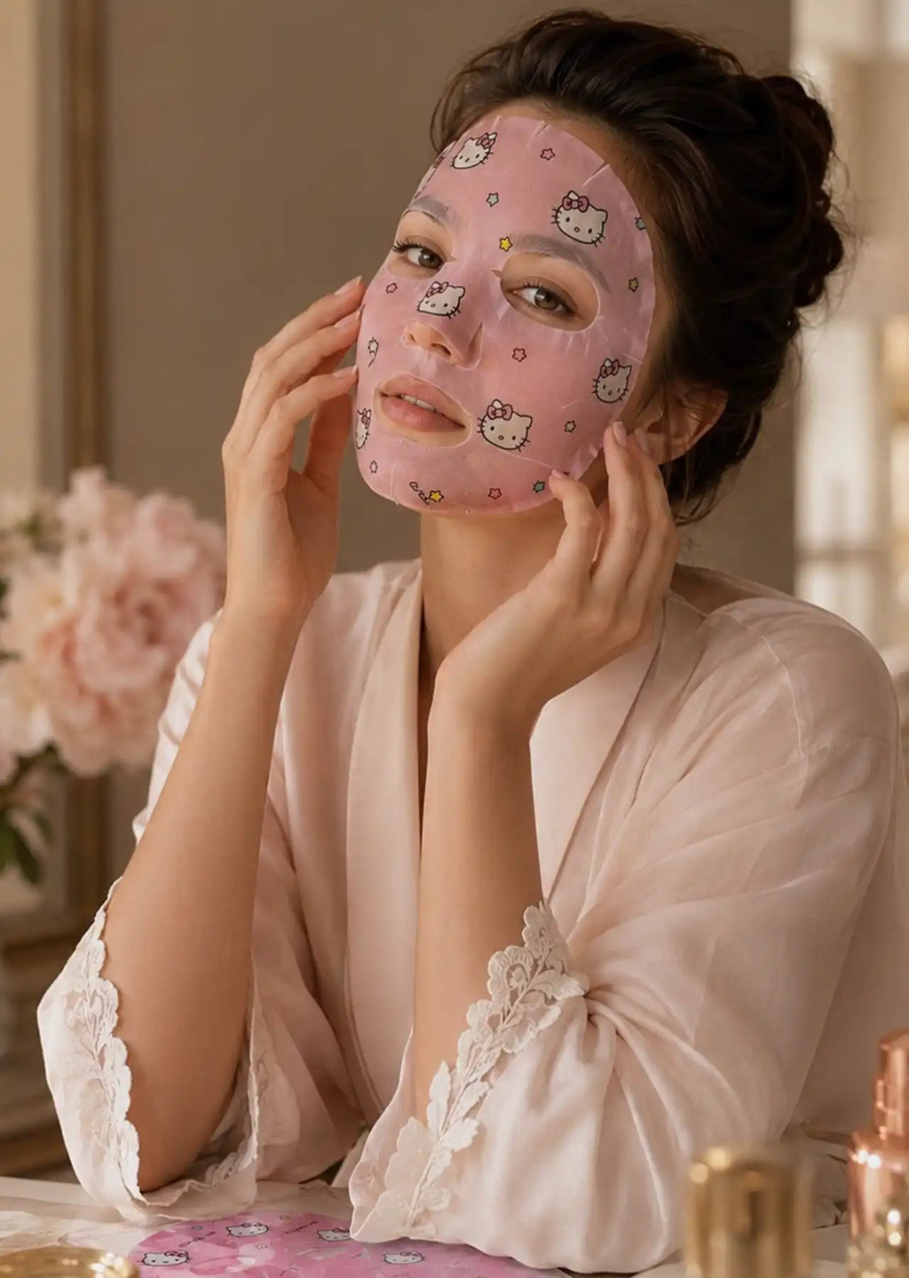 The Crème Shop x Hello Kitty Ready to Glow Printed Essence Sheet Mask 3 Pack