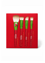 The Crème Shop x Strawberry Shortcake Cosmetic Brush Set 4 Piece Makeup Brush Collection