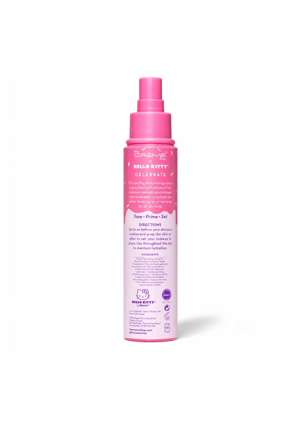 The Crème Shop x Hello Kitty Celebrate Setting & Priming Spray – Rosewater + Diamond