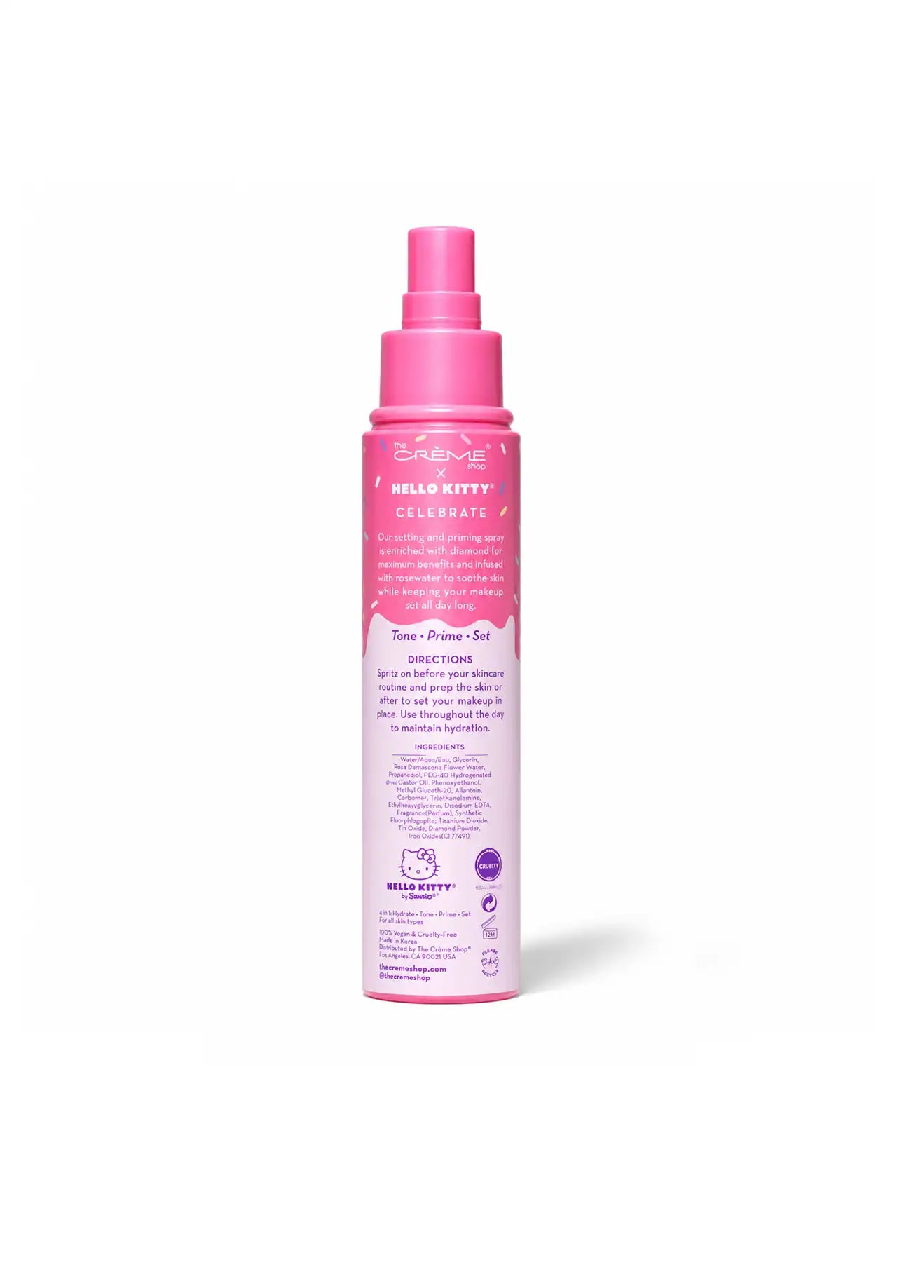 The Crème Shop x Hello Kitty Celebrate Setting & Priming Spray – Rosewater + Diamond
