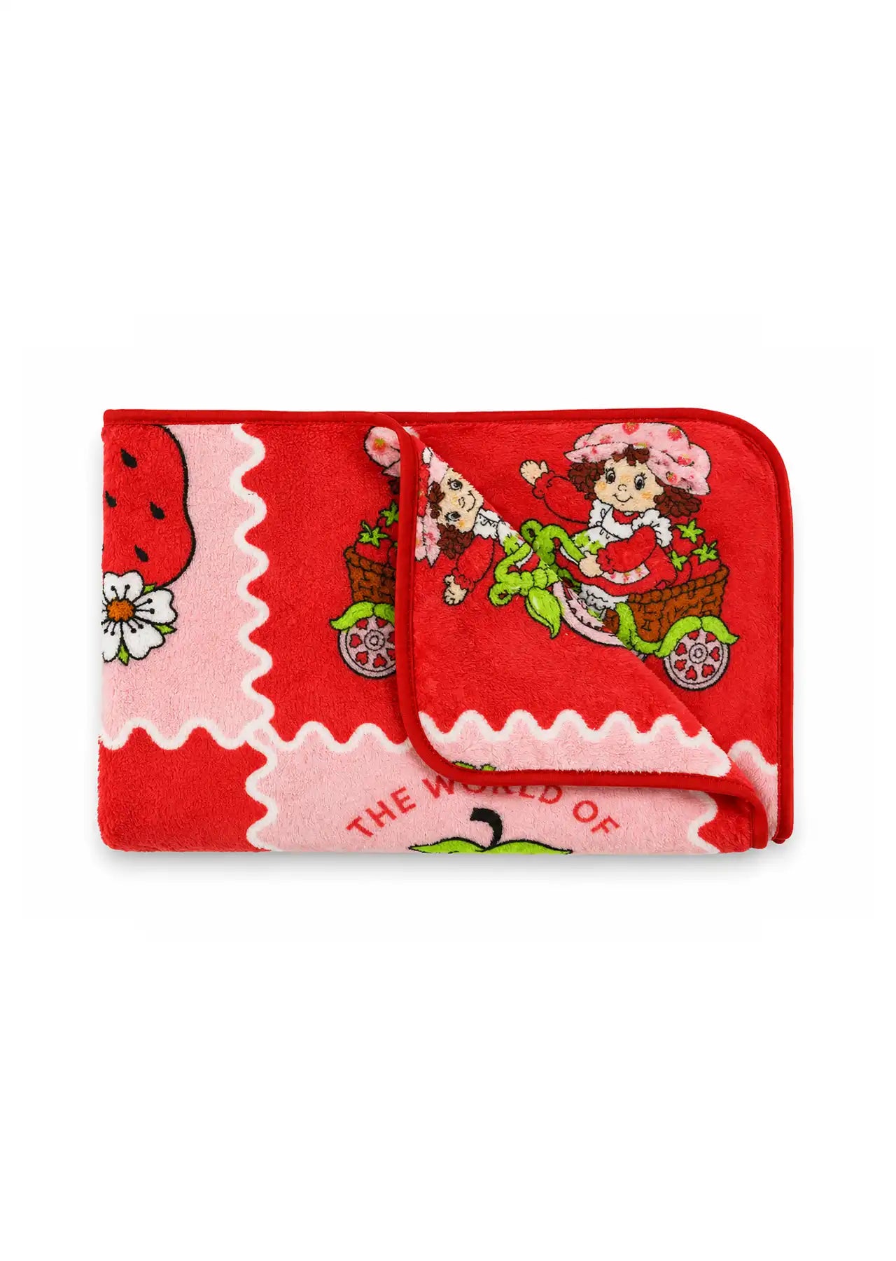 Strawberry Shortcake Travel Set, Super Soft Blanket & Memory Foam Neck Pillow