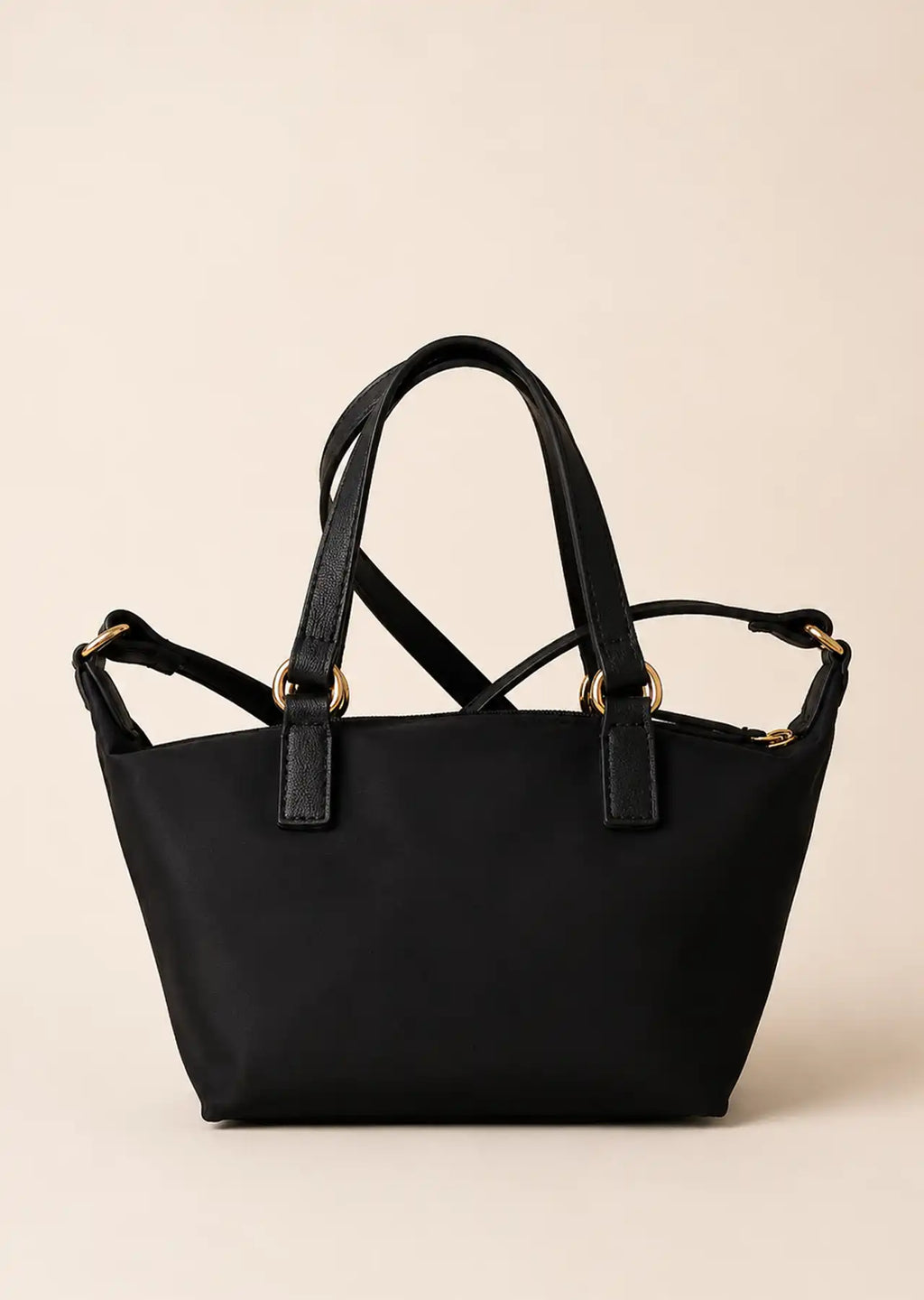 Tommy Hilfiger Nylon Mini Tote Crossbody Bag, Black