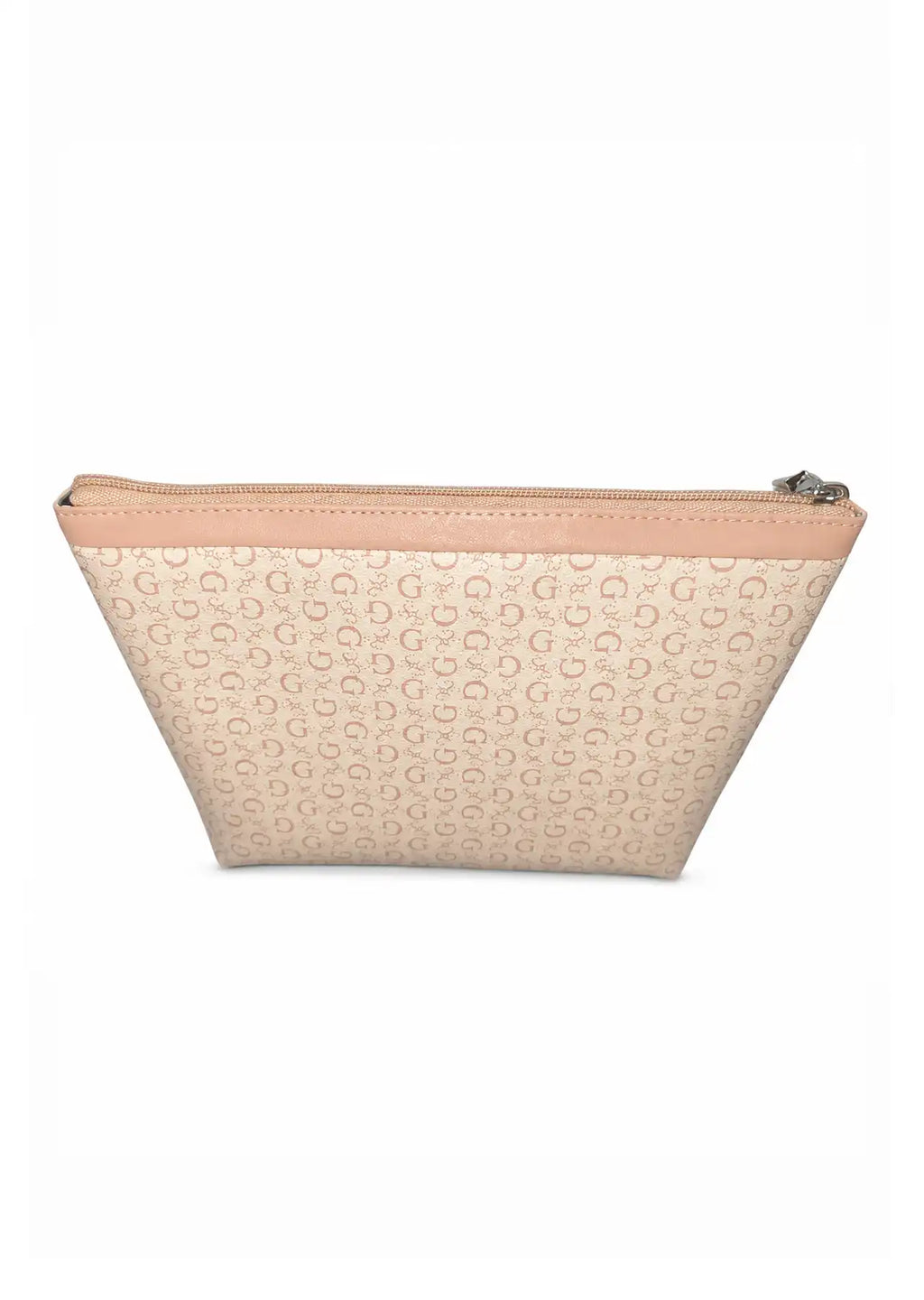 GUESS G Shine Cosmetic Pouch Blush Pink Monogram Makeup Bag