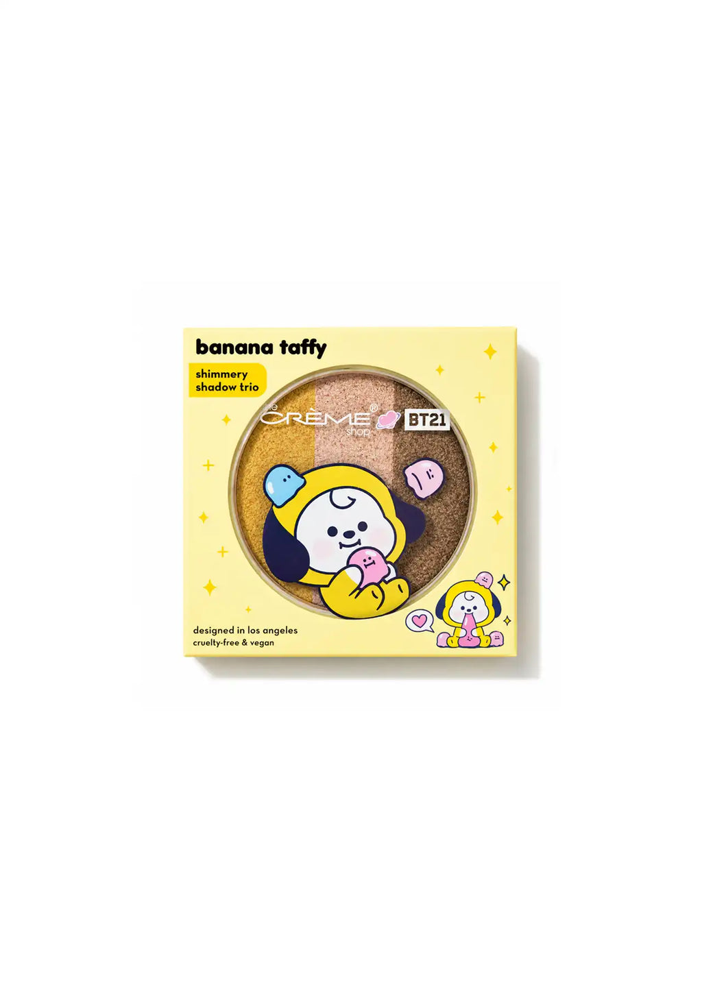 The Crème Shop x BT21 Banana Taffy Shimmery Shadow Trio