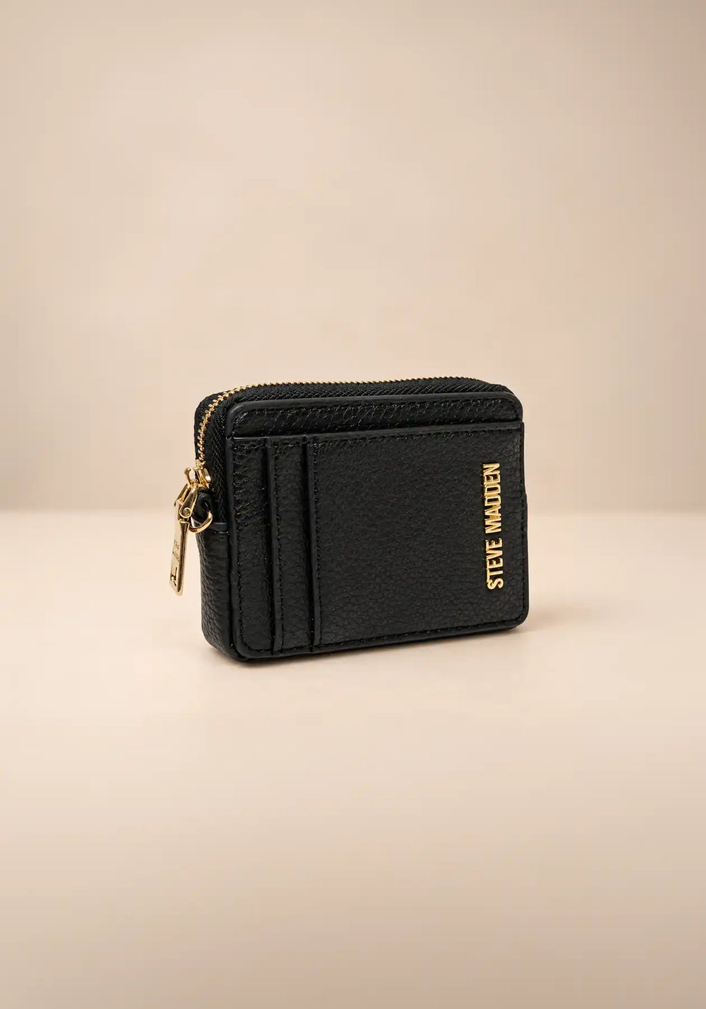 Steve Madden Black Zip Card Holder Wristlet