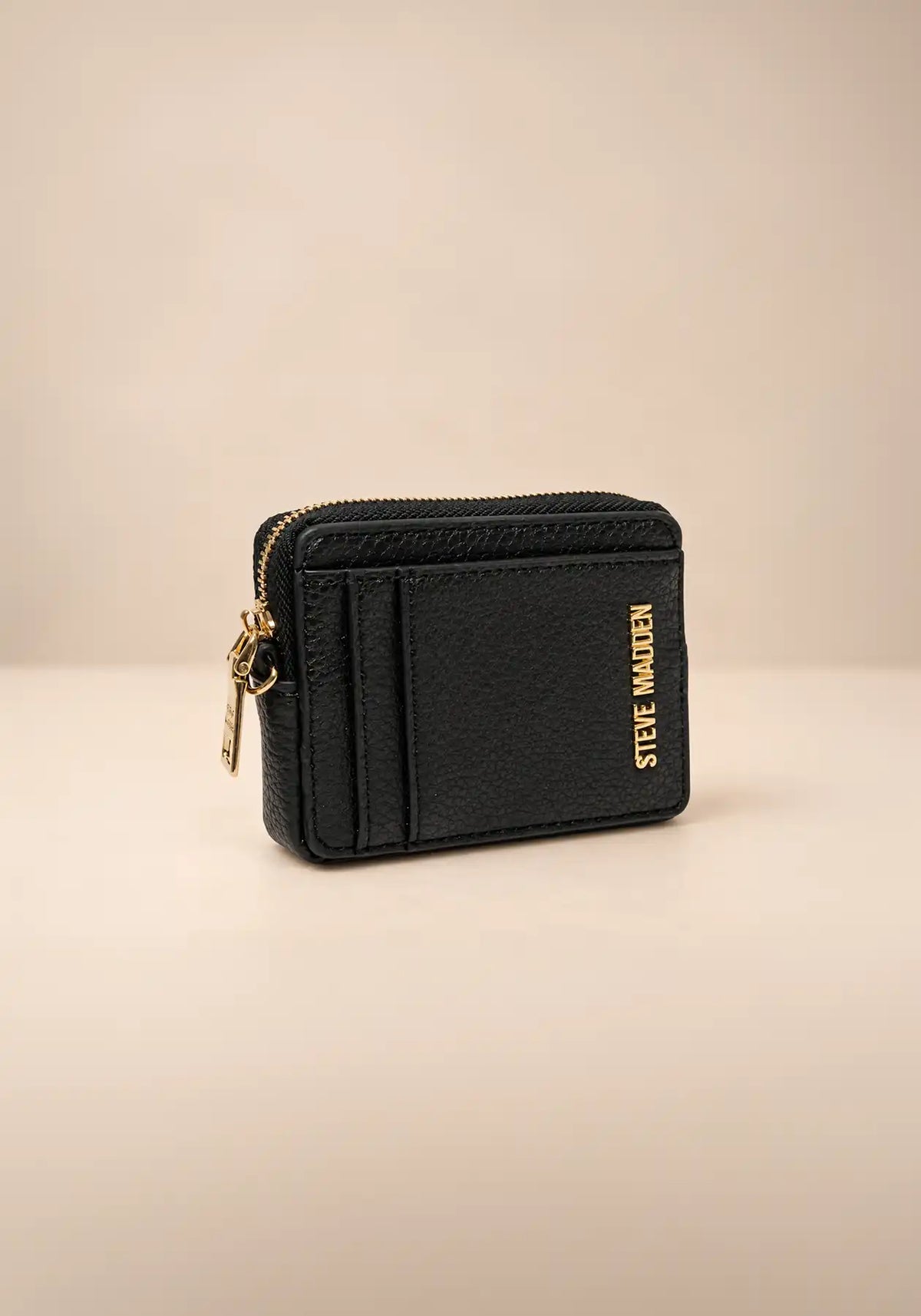 Steve Madden Black Zip Card Holder Wristlet