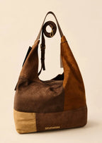 Steve Madden BCarey Patchwork Hobo & Crossbody Bag Set , Brown Multi