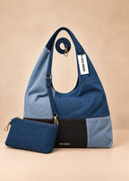Steve Madden Denim Patchwork Hobo Bag