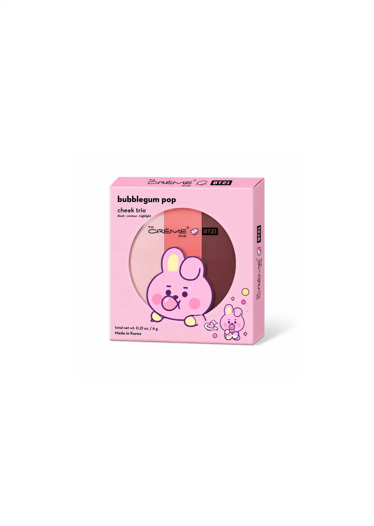 The Crème Shop x BT21 Bubblegum Pop Cheek Trio