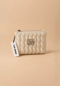 Steve Madden Quilted Compact White Wallet