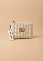 Steve Madden Quilted Compact White Wallet
