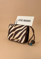 Steve Madden Zebra Print Haircard Mini Wallet & Wristlet