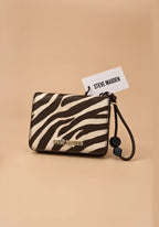 Steve Madden Zebra Print Haircard Mini Wallet & Wristlet