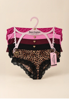 Juicy Couture 5-Pack Lace Panty Set, Size S
