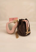 Juicy Couture Mini Drawstring Coin Purse & Heart Mirror Set