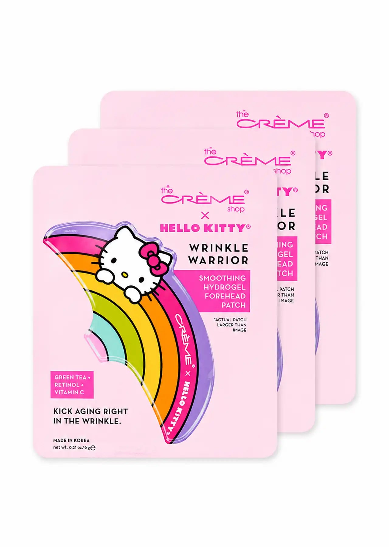 The Crème Shop x Hello Kitty Wrinkle Warrior Smoothing Hydrogel Forehead Patch Set (3 Pack)