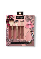 Ed Hardy 6-Piece Essential Brush, Puff & Blender Makeup Set