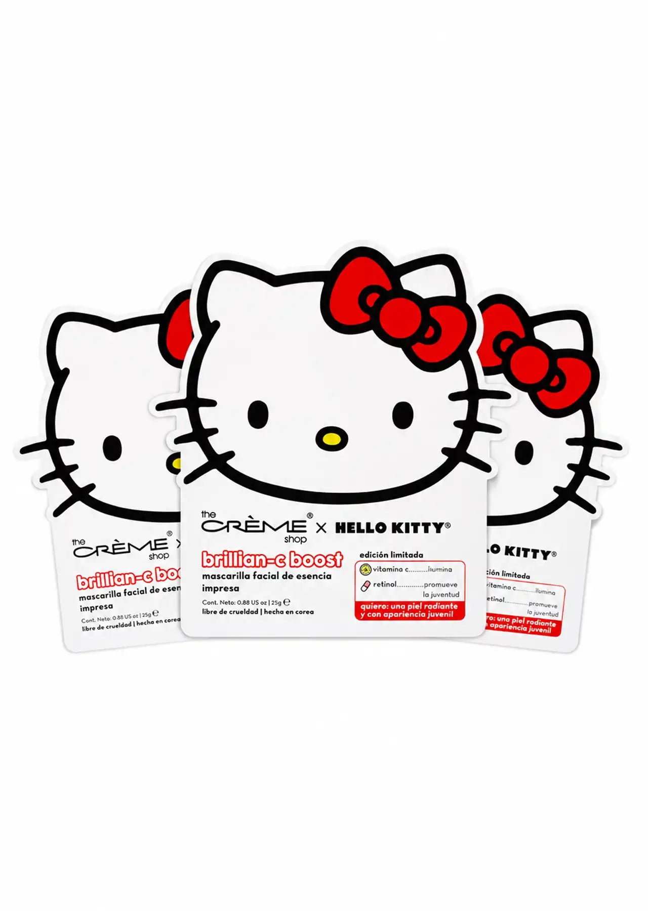The Crème Shop x Hello Kitty Brillian-C Boost Essence Sheet Mask Set (3 Pack)