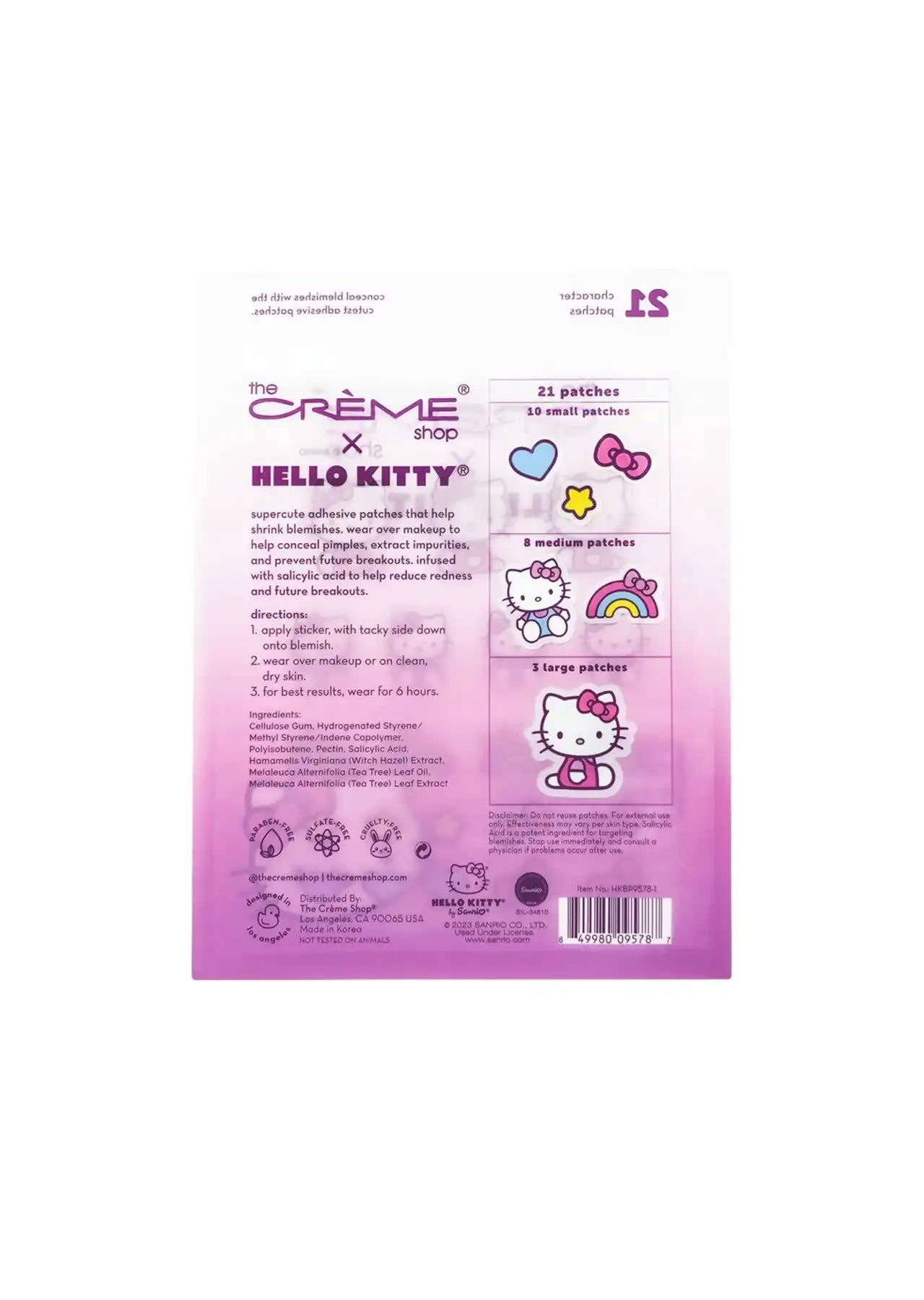 The Crème Shop x Hello Kitty Hydrocolloid Blemish Patches, 21 Character Patches