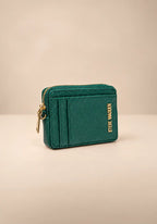 Steve Madden Green Zip Card Holder Wristlet