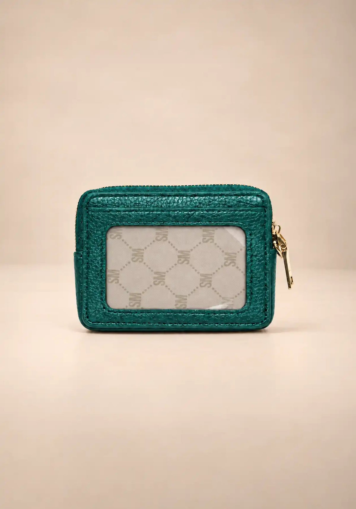 Steve Madden Green Zip Card Holder Wristlet
