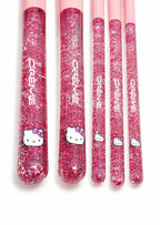 The Crème Shop x Hello Kitty Glitter Makeup Brush 5 Pieces Set