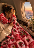 Strawberry Shortcake Travel Set, Super Soft Blanket & Memory Foam Neck Pillow