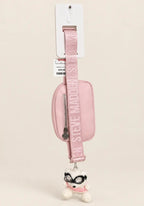 Steve Madden Pink Crossbody Pouch with Plush Charm