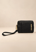 Steve Madden Black Zip Card Holder Wristlet