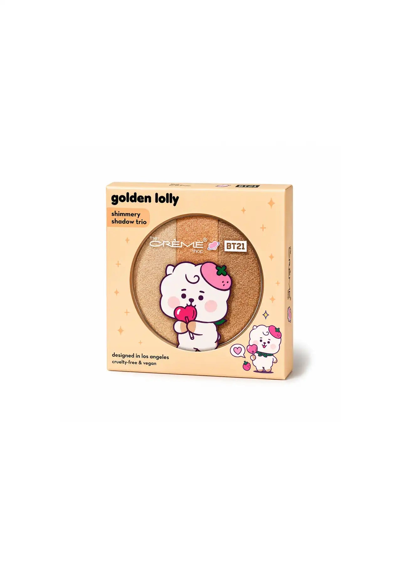 The Crème Shop x BT21 Golden Lolly Shimmery Shadow Trio